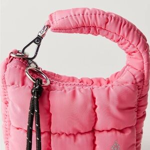 Free People Pink Bubble Gum Quilted Micro Bag